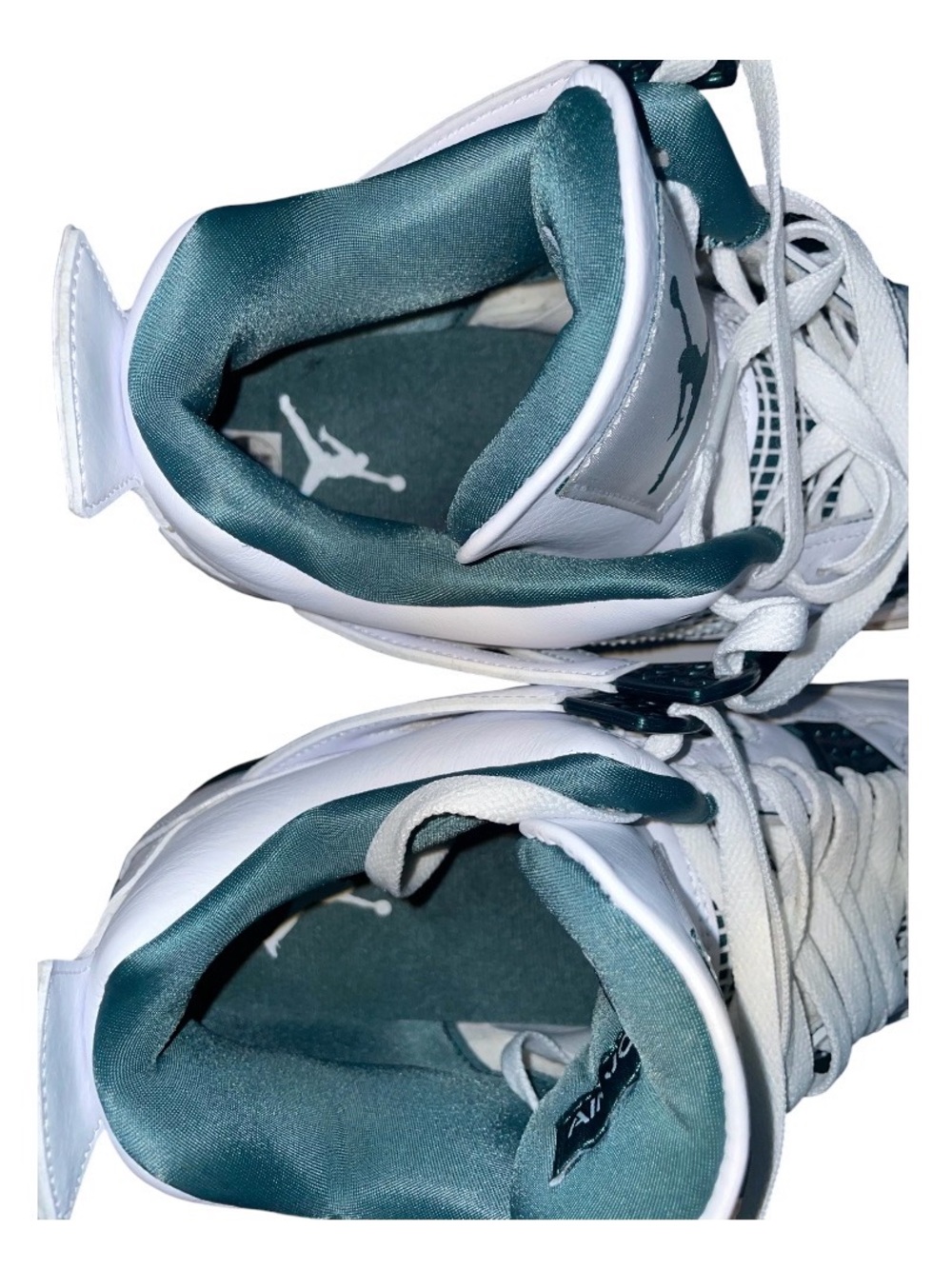Nike Air Jordan' Oxidized White and Green Basketball Shoes Men 8.5 women 10 - Picture 11 of 13
